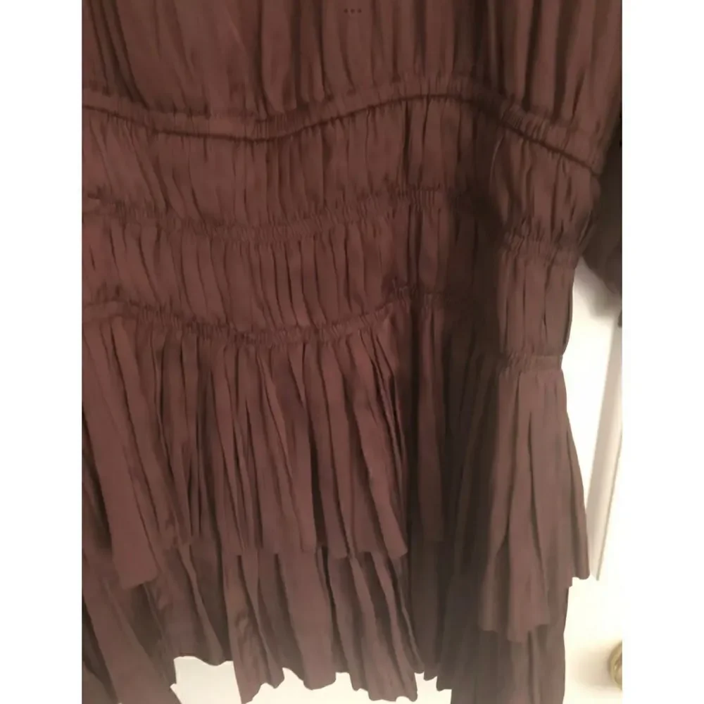 Ulla Johnson Piera Pleated Drop Waist Dress - Picture 6 of 10